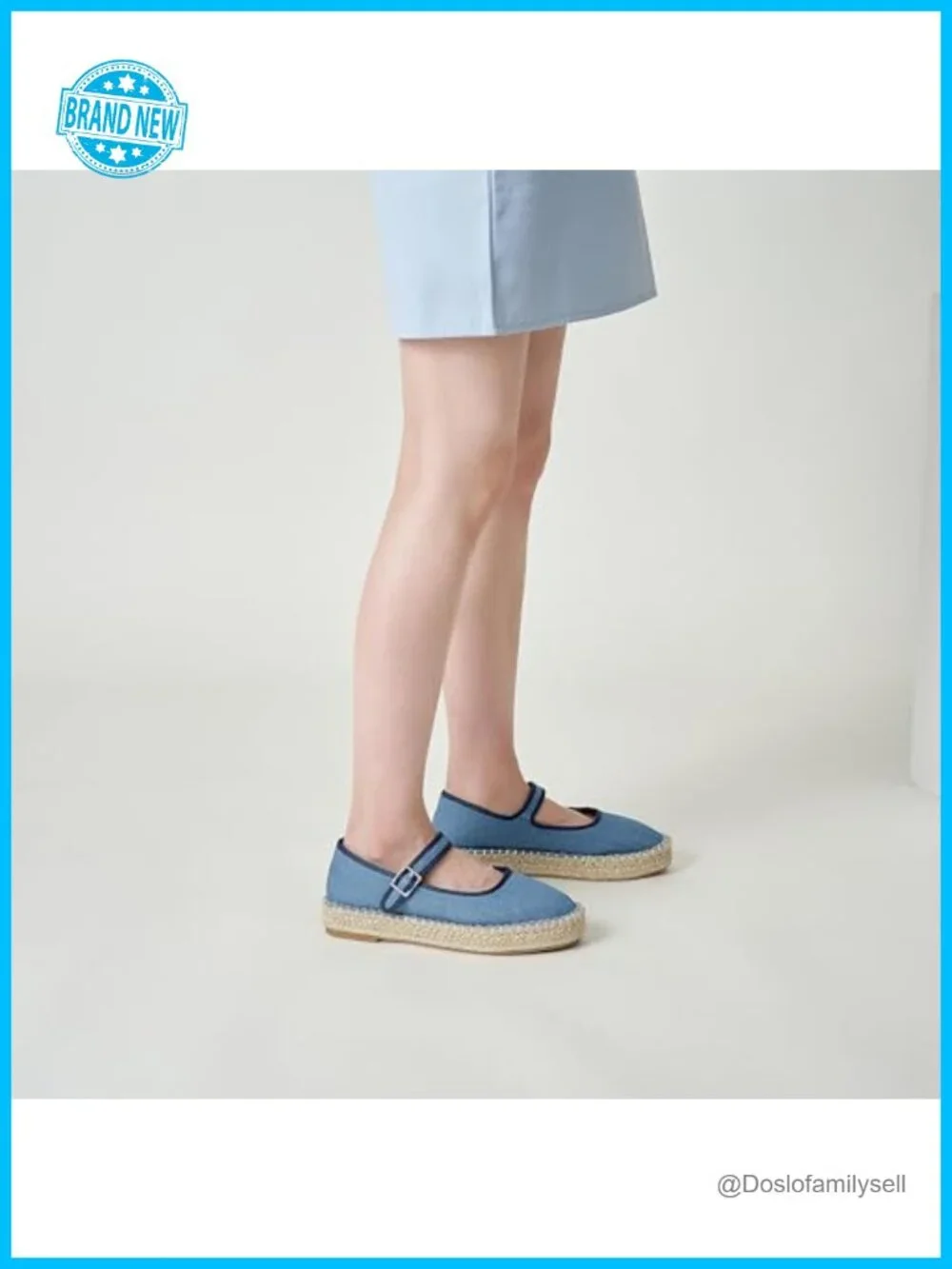Canvas Mary Jane Espadrilles Platform Flats Buckle Strap